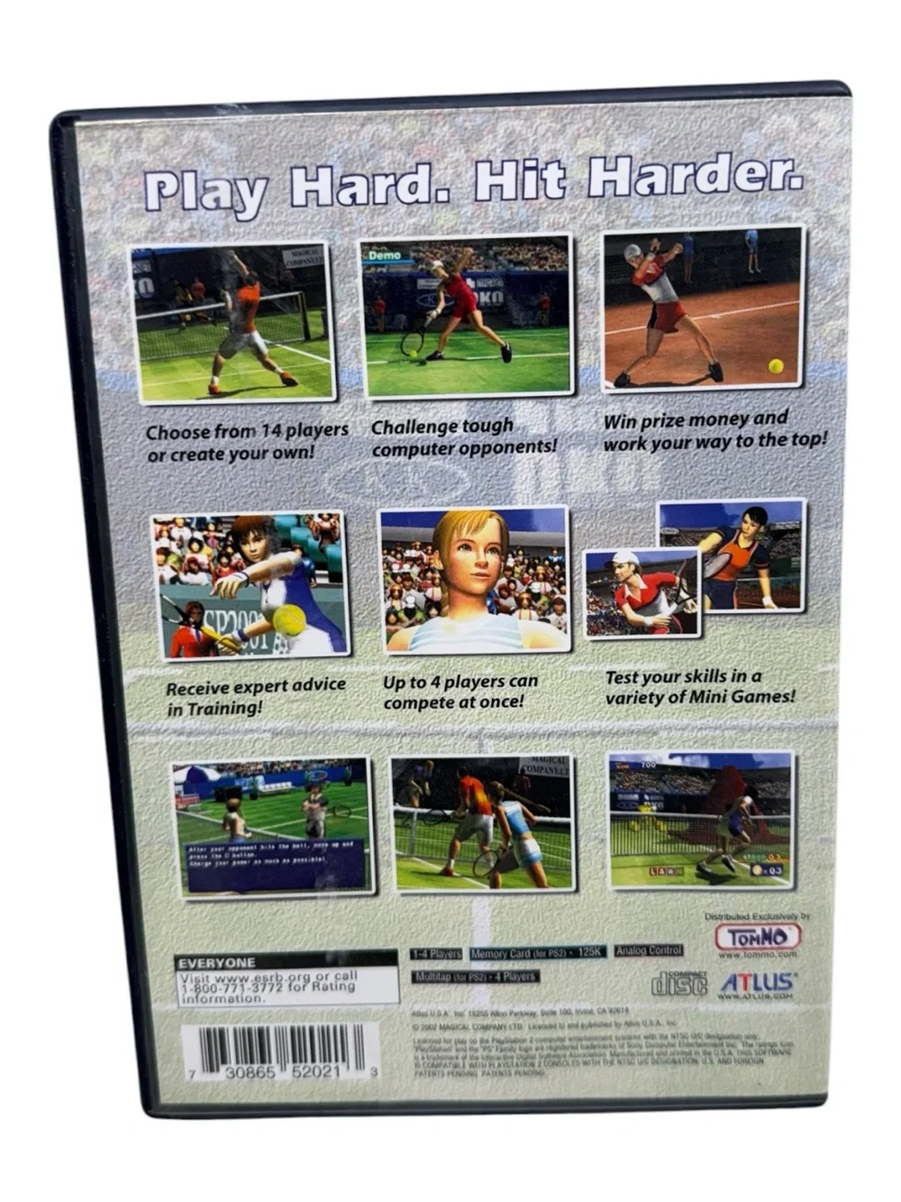 Hard Hitter Tennis (Sony PlayStation 2, 2002) complete with manual